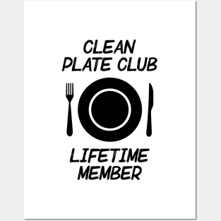 Clean Plate Club Lifetime Member Posters and Art